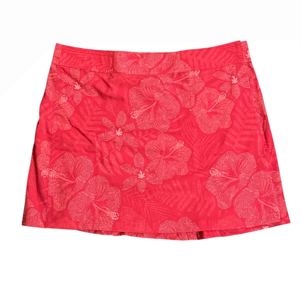 NWT Rip Skirt Hawaii Pink Floral Hibiscus Design Velcro Wrap Skirt - Size L